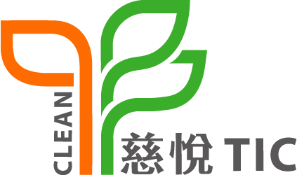 A green and orange logo for a company called clean tic.